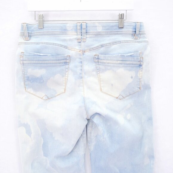 Democracy "Ab Technology" Factory Bleach Stain Light Blue Denim Jeans -10- 32/31 - Picture 6 of 9